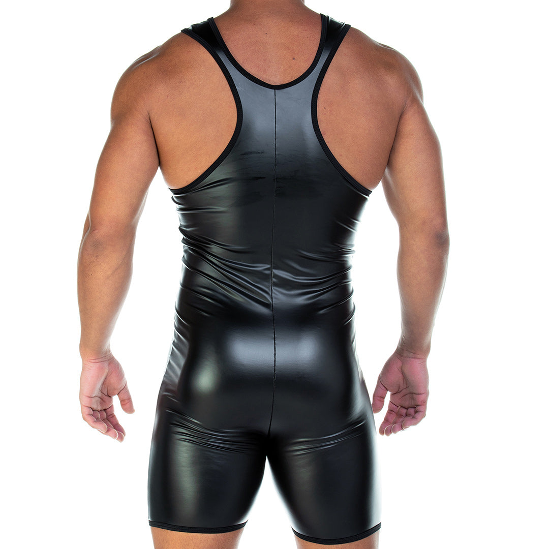 2 Fetiche Black Singlet vista posterior de Gigo Underwear