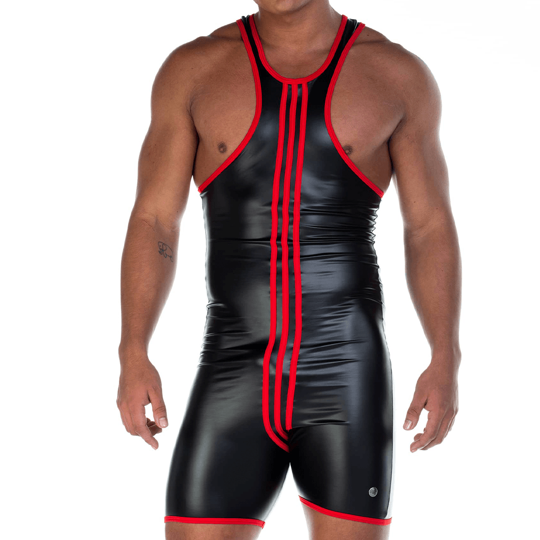 2 FETICHE RED SINGLET - Gigo Underwear Colombia