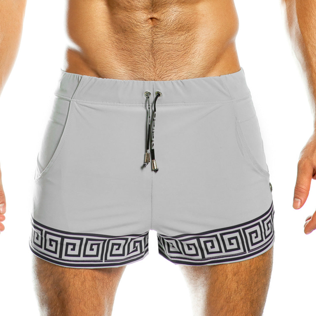 Arabesque Gray Beachwear vista frontal de Gigo Underwear
