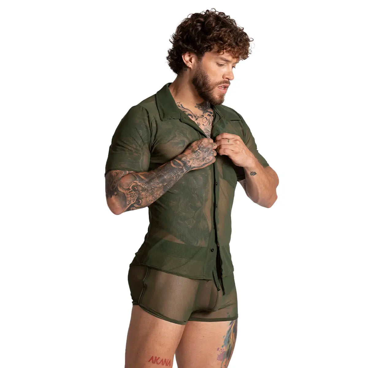 Bahia Green Shirt en modelo de Gigo Underwear