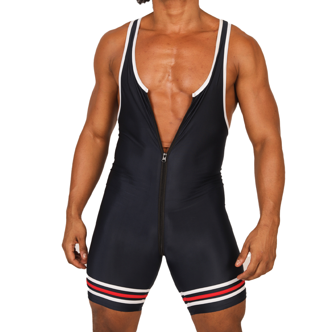 BOXING BLUE BODY - Body Fetiche Masculino con Detalles Sexys