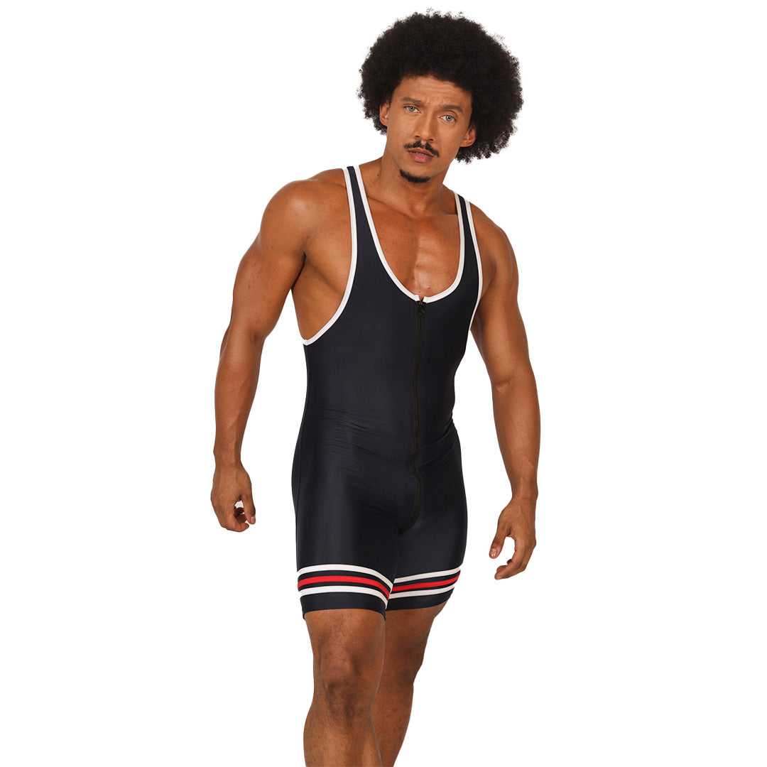 BOXING BLUE BODY - Body Fetiche Masculino con Detalles Sexys