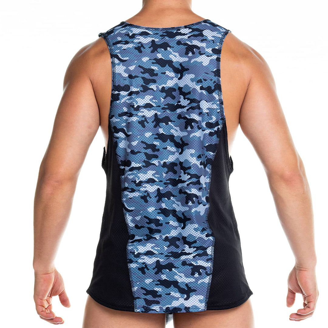 Camo Black Tank vista posterior de Gigo Underwear