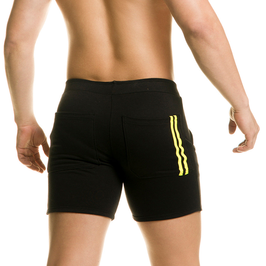 Chari Black Short vista frontal de Gigo Underwear