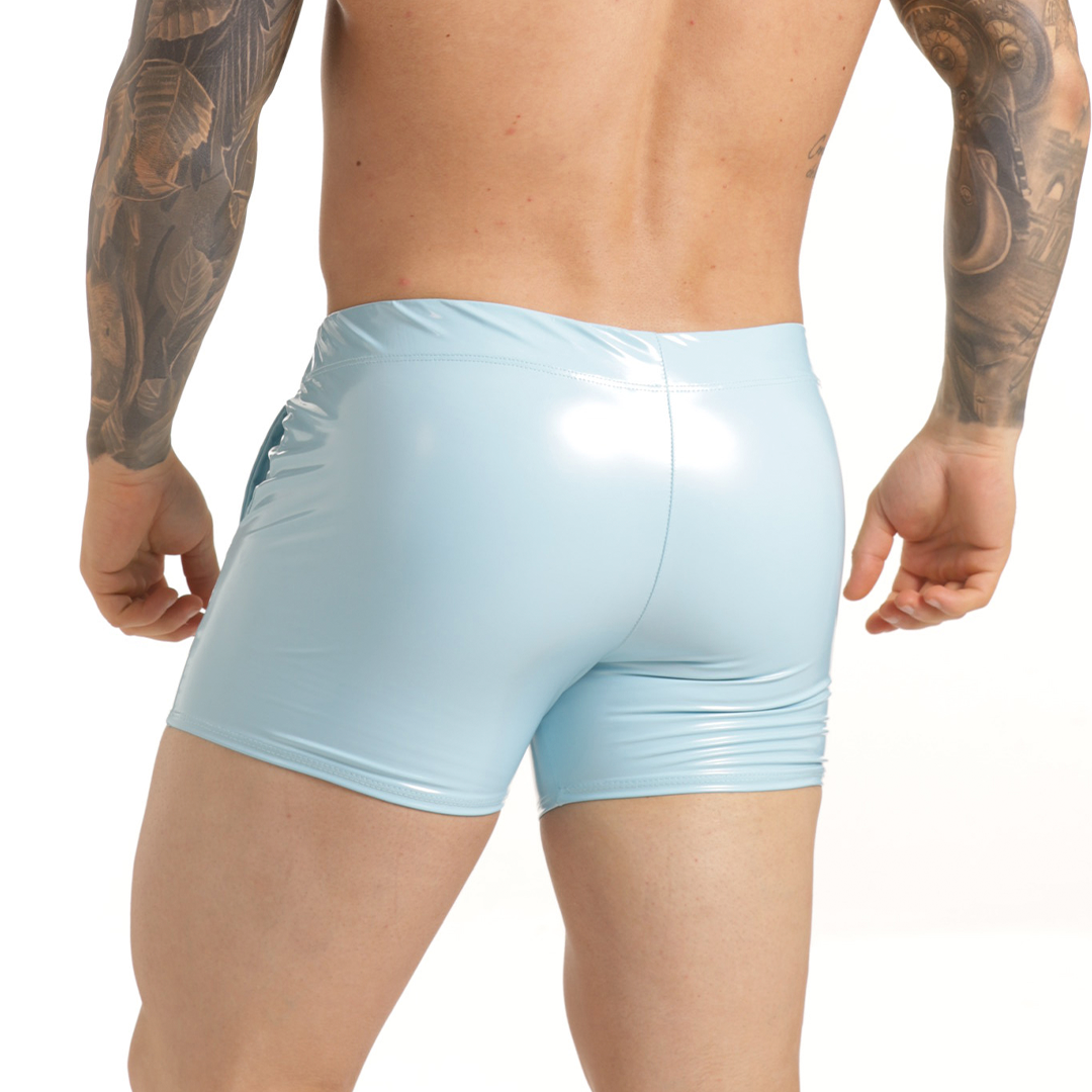 Charol Blue Hotshort vista posterior de Gigo Underwear