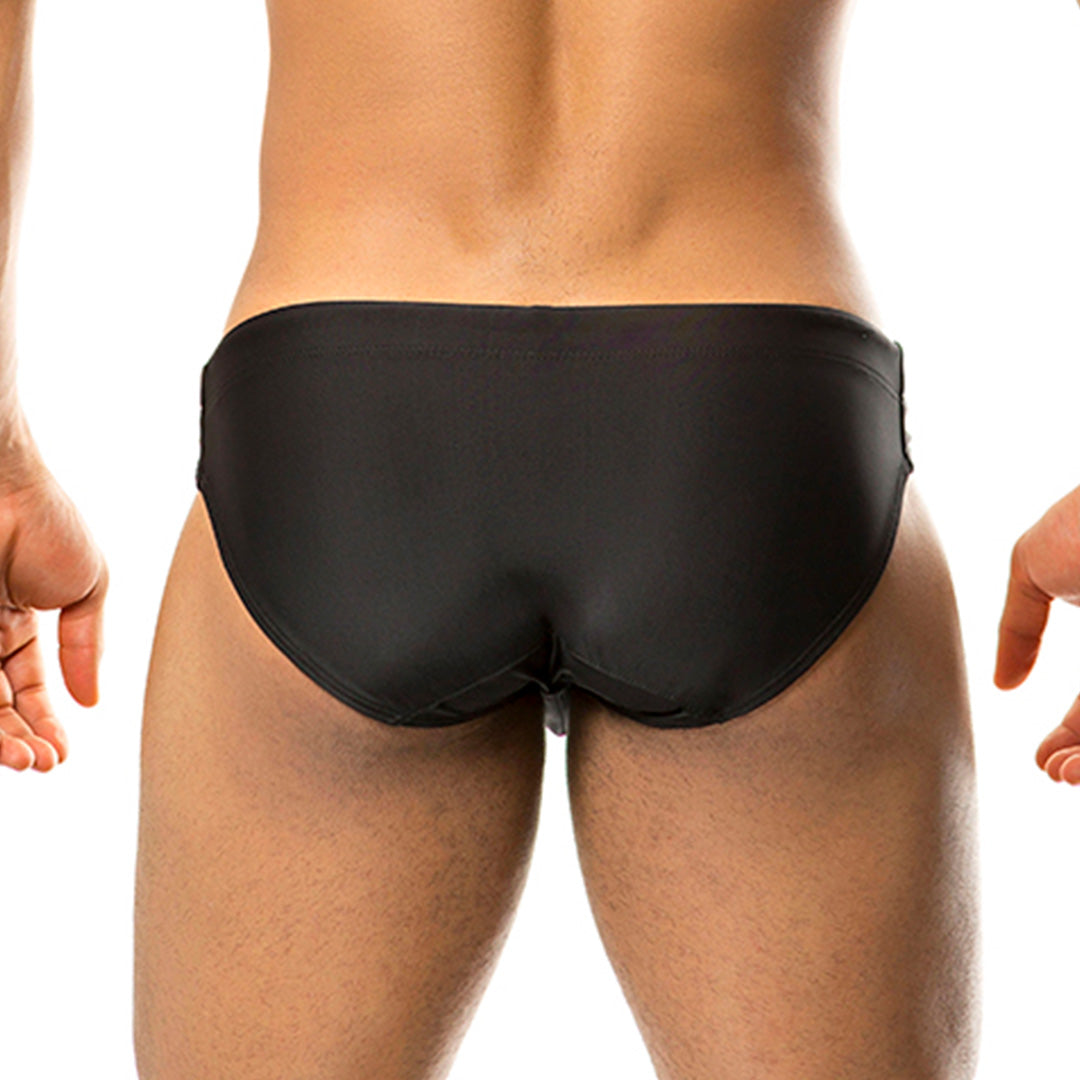 Classic Black Swim Brief vista frontal de Gigo Underwear