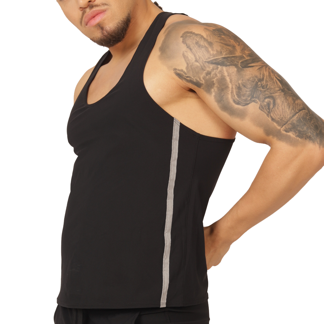 CLUB BLACK TANK - Camisilla Deportiva Masculina en Colores Modernos