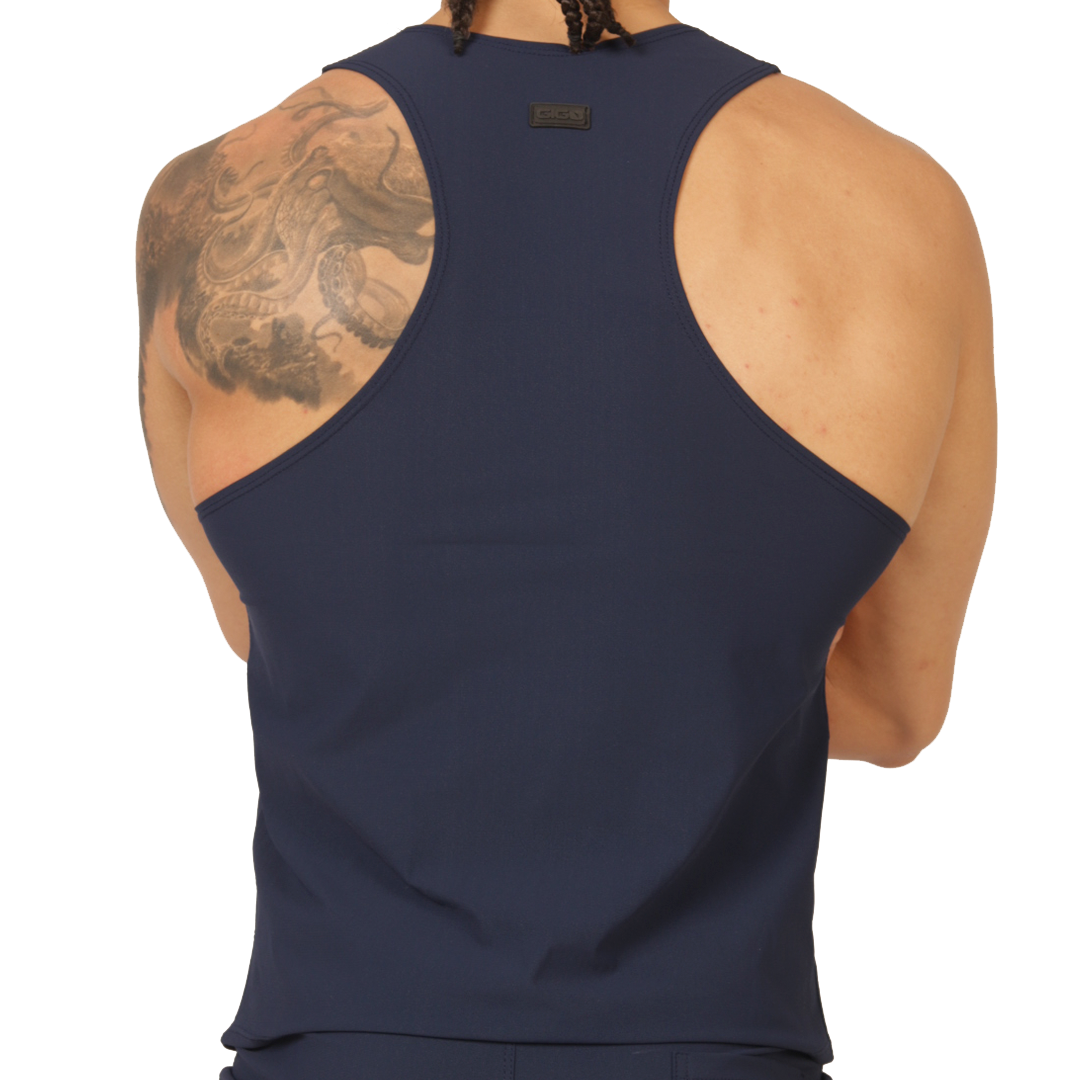 CLUB BLUE TANK - Camisilla Deportiva Masculina en Colores Modernos
