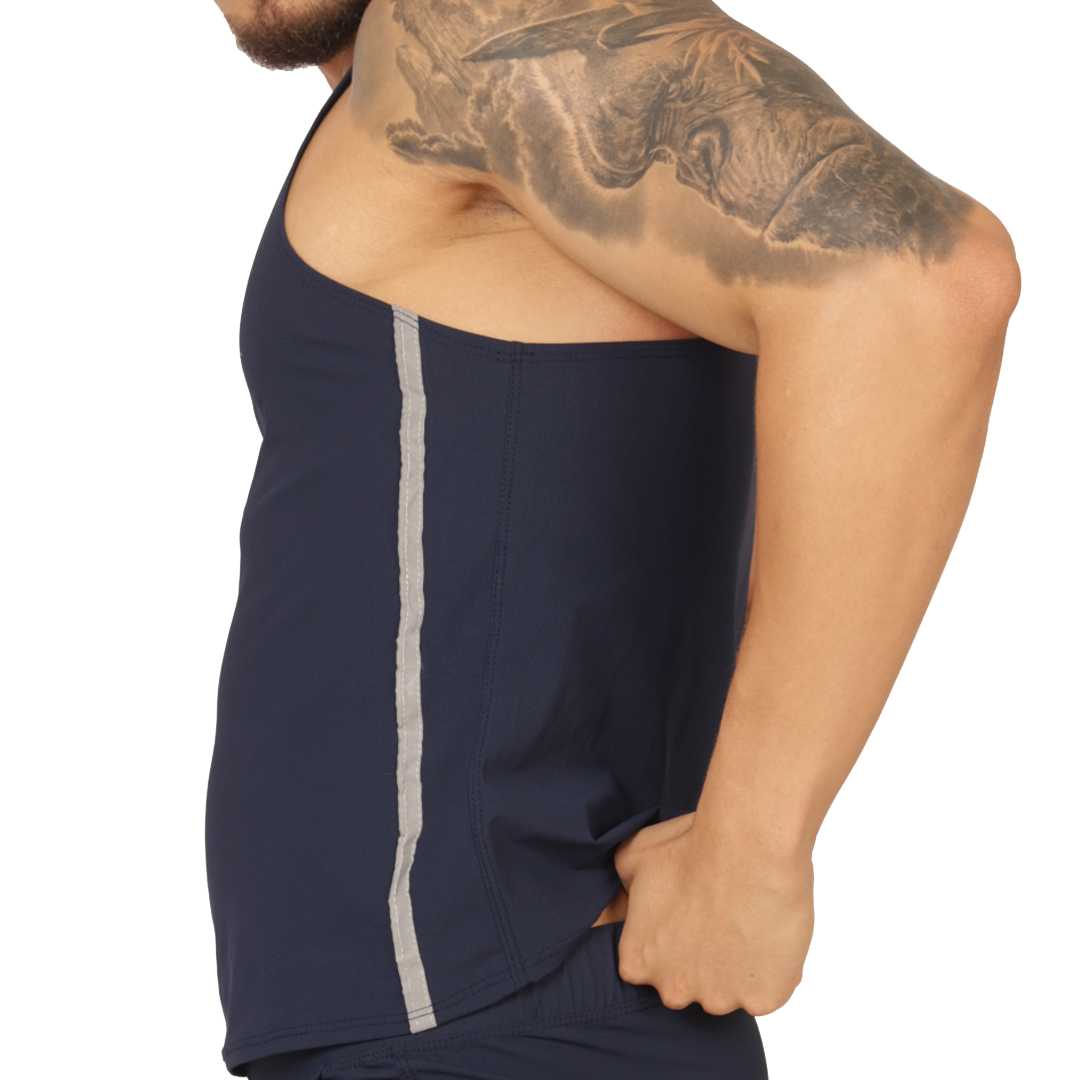 CLUB BLUE TANK - Camisilla Deportiva Masculina en Colores Modernos