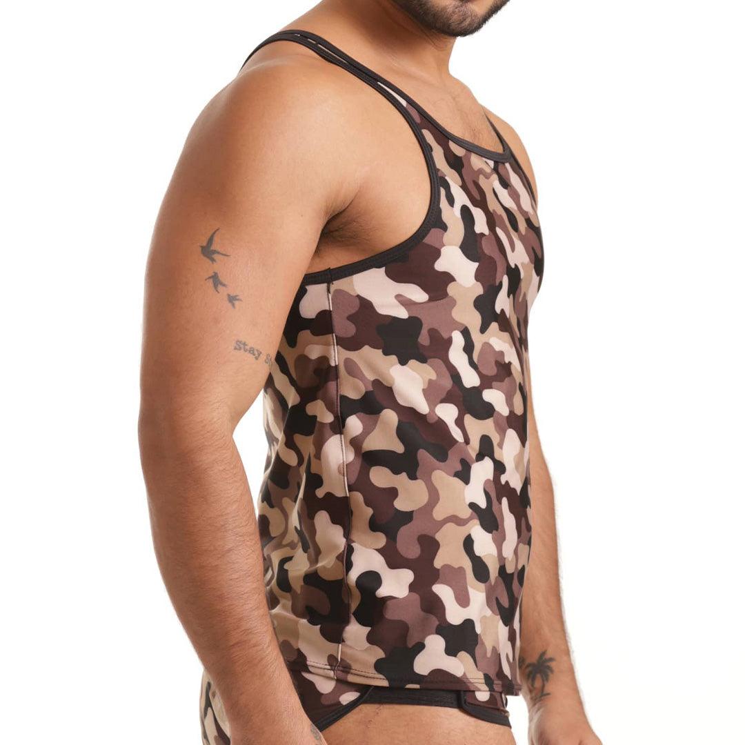 COMBAT BROWN TANK - Gigo Underwear Colombia
