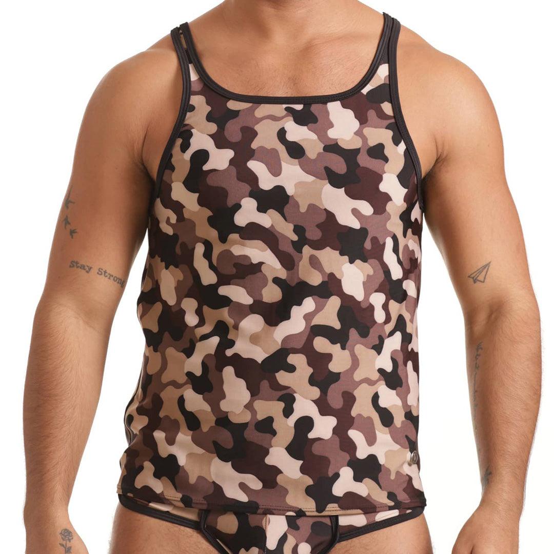 COMBAT BROWN TANK - Gigo Underwear Colombia