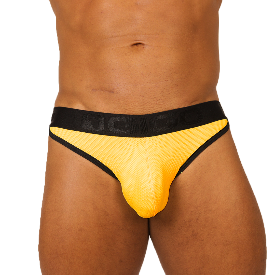 COOL YELLOW BRIEF - Brief Masculino Audaz con Pretina Contraste