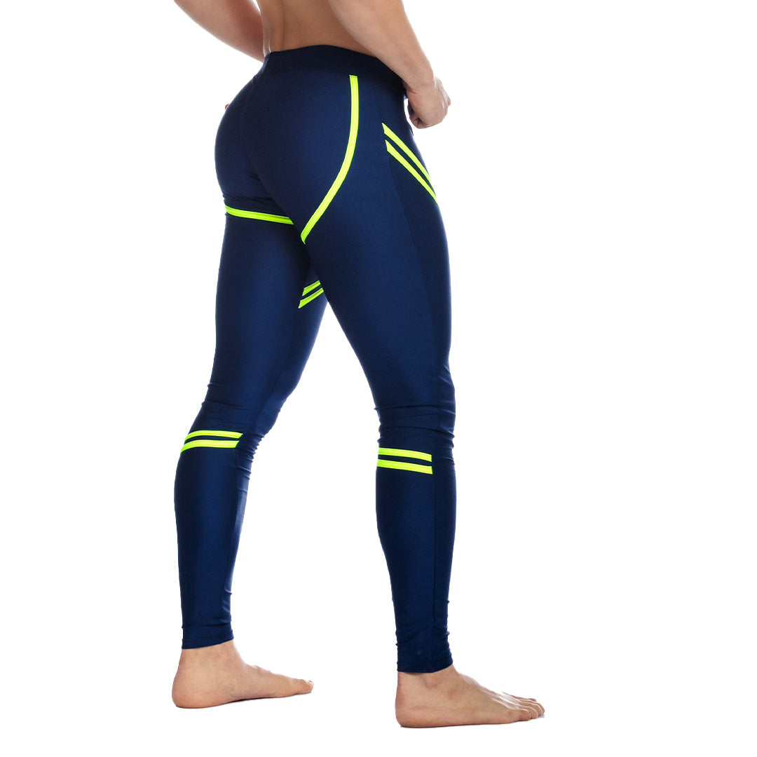 Core Blue Leggins vista frontal de Gigo Underwear