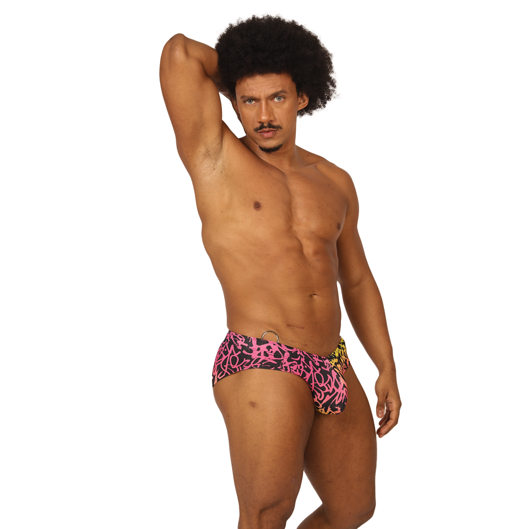 CRAZY SWIMBRIEF - Brief Masculino Audaz con Pretina Contraste