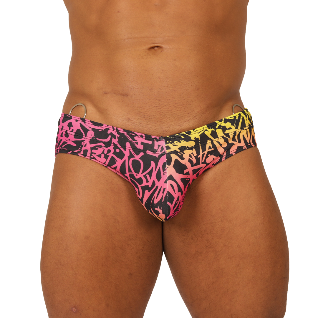 CRAZY SWIMBRIEF - Brief Masculino Audaz con Pretina Contraste