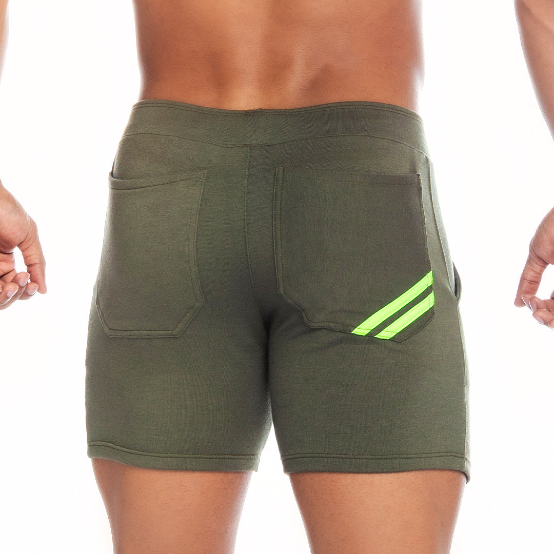 Energy Green Short vista posterior de Gigo Underwear