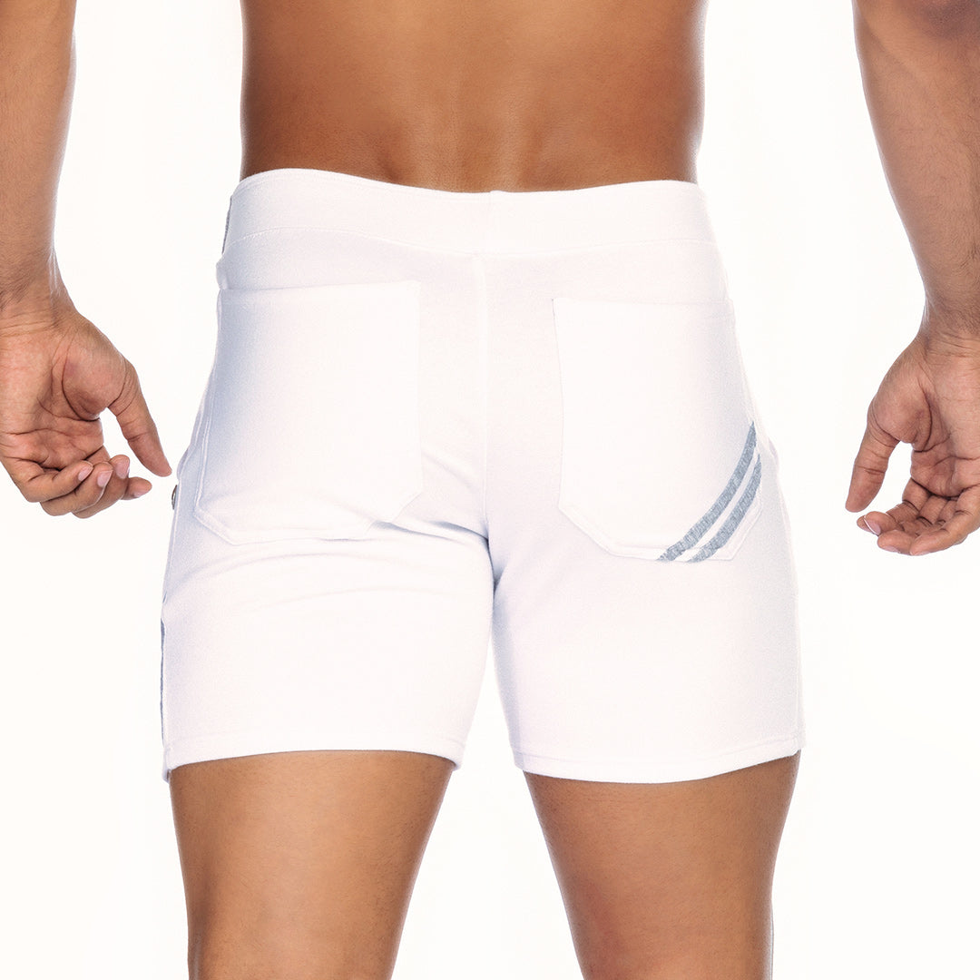 Energy White Short vista posterior de Gigo Underwear