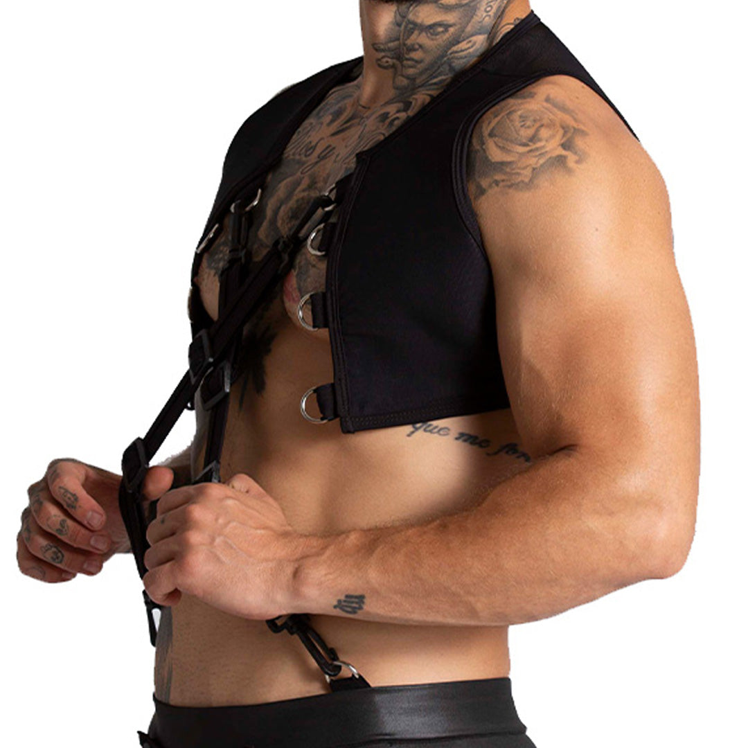 F Fetish Black Harness vista posterior de Gigo Underwear