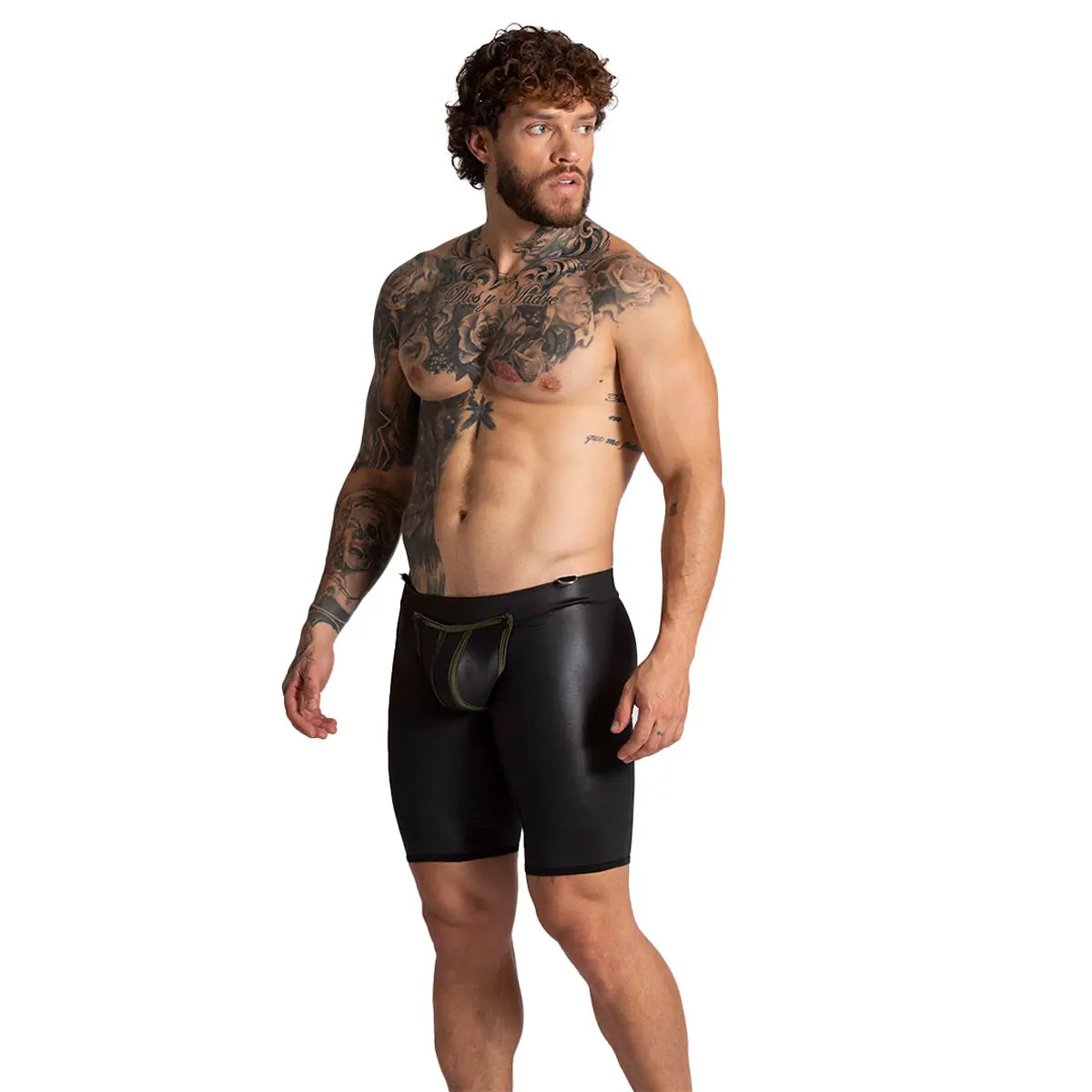 F Fetish Green Trunk Long vista posterior de Gigo Underwear