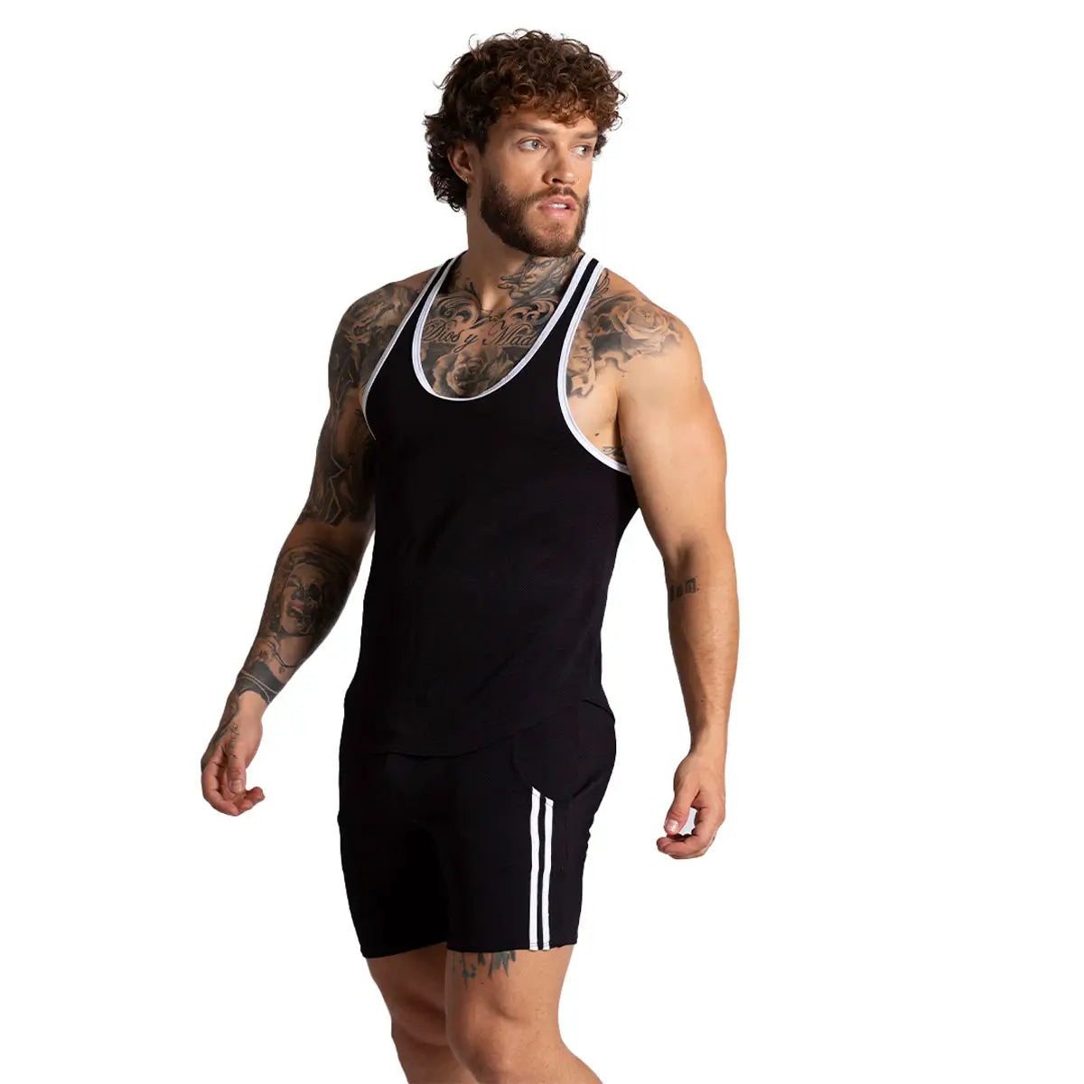 F Fetish White Tank vista posterior de Gigo Underwear