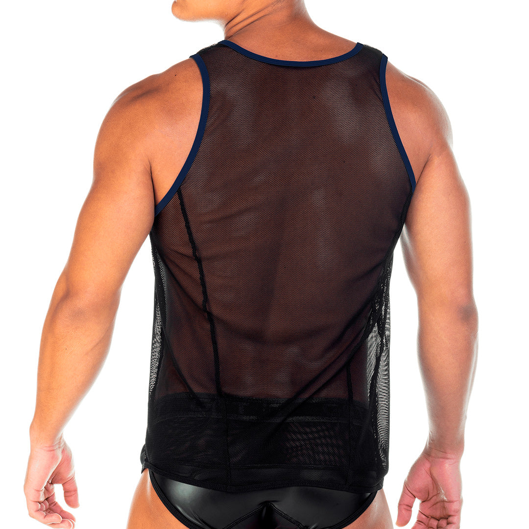 2 Fetiche Blue Tank vista posterior de Gigo Underwear