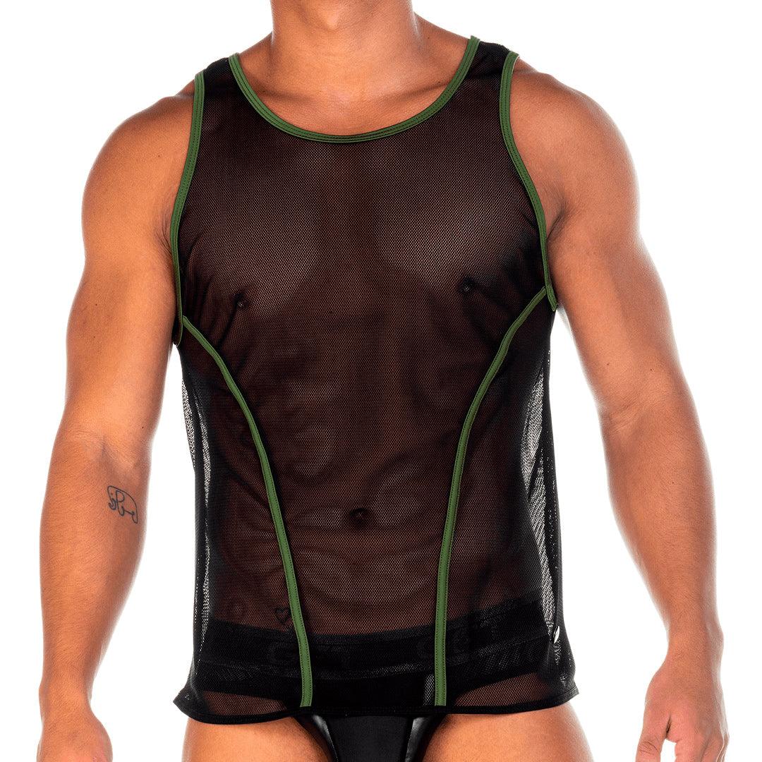 2 FETICHE GREEN TANK - Gigo Underwear Colombia