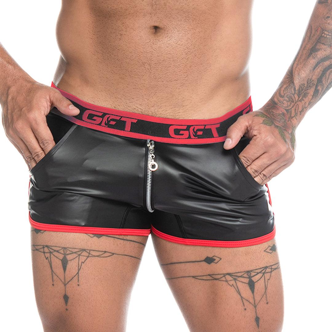 FETICHE RED ZIPPER SHORT - Gigo Underwear Colombia