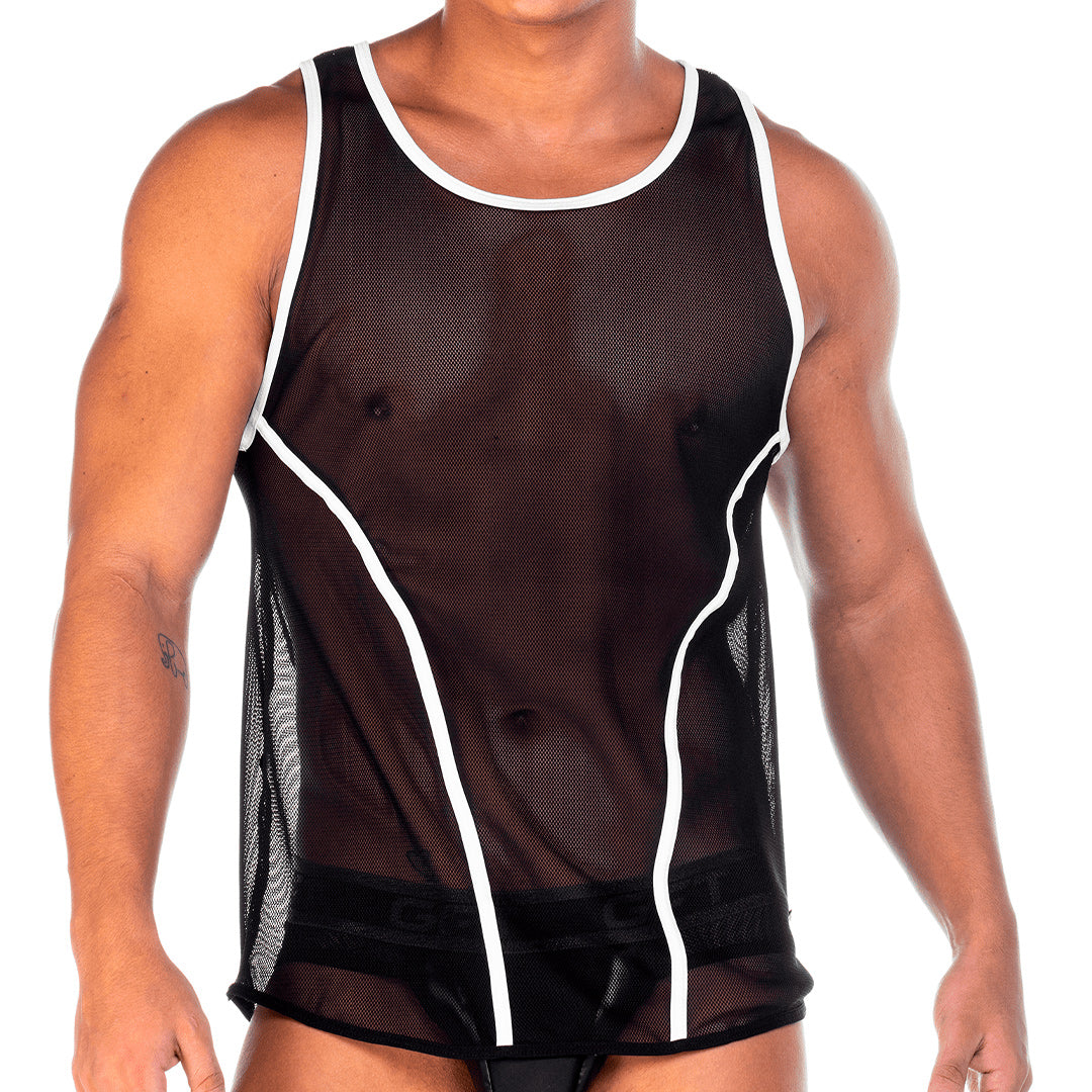 2 FETICHE WHITE TANK - Gigo Underwear Colombia