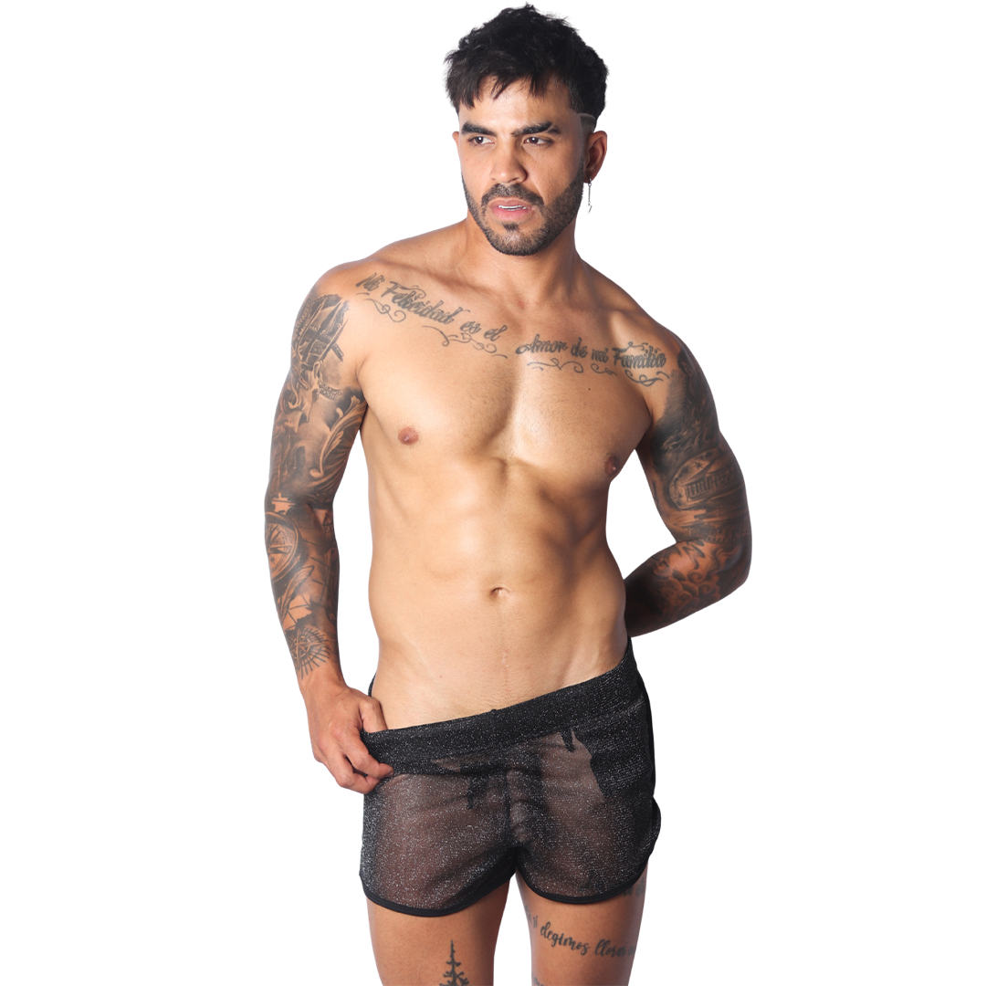 Flash Black Short en modelo de Gigo Underwear