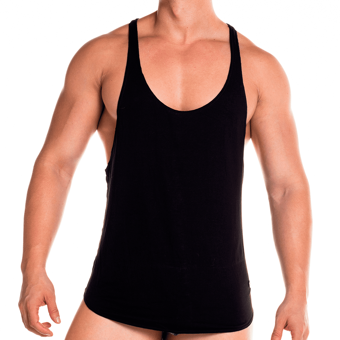 Forever Black Tank vista frontal de Gigo Underwear