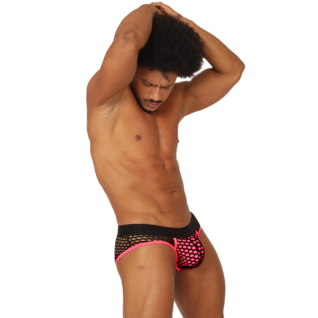 FRESH FUCHSIA BRIEF - Brief Masculino Audaz con Pretina Contraste