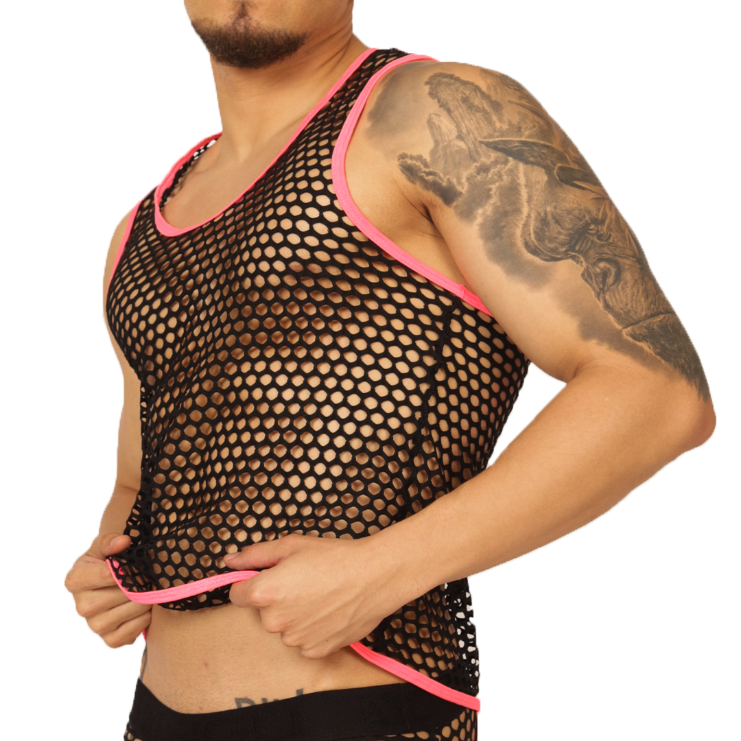 FRESH FUCHSIA TANK - Brief Masculino Audaz con Pretina Contraste