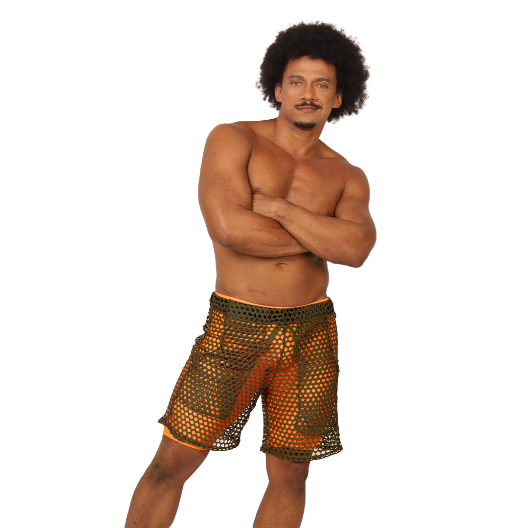Fresh Orange Short vista posterior de Gigo Underwear