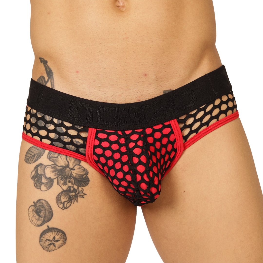 FRESH RED BRIEF - Brief Masculino Audaz con Pretina Contraste