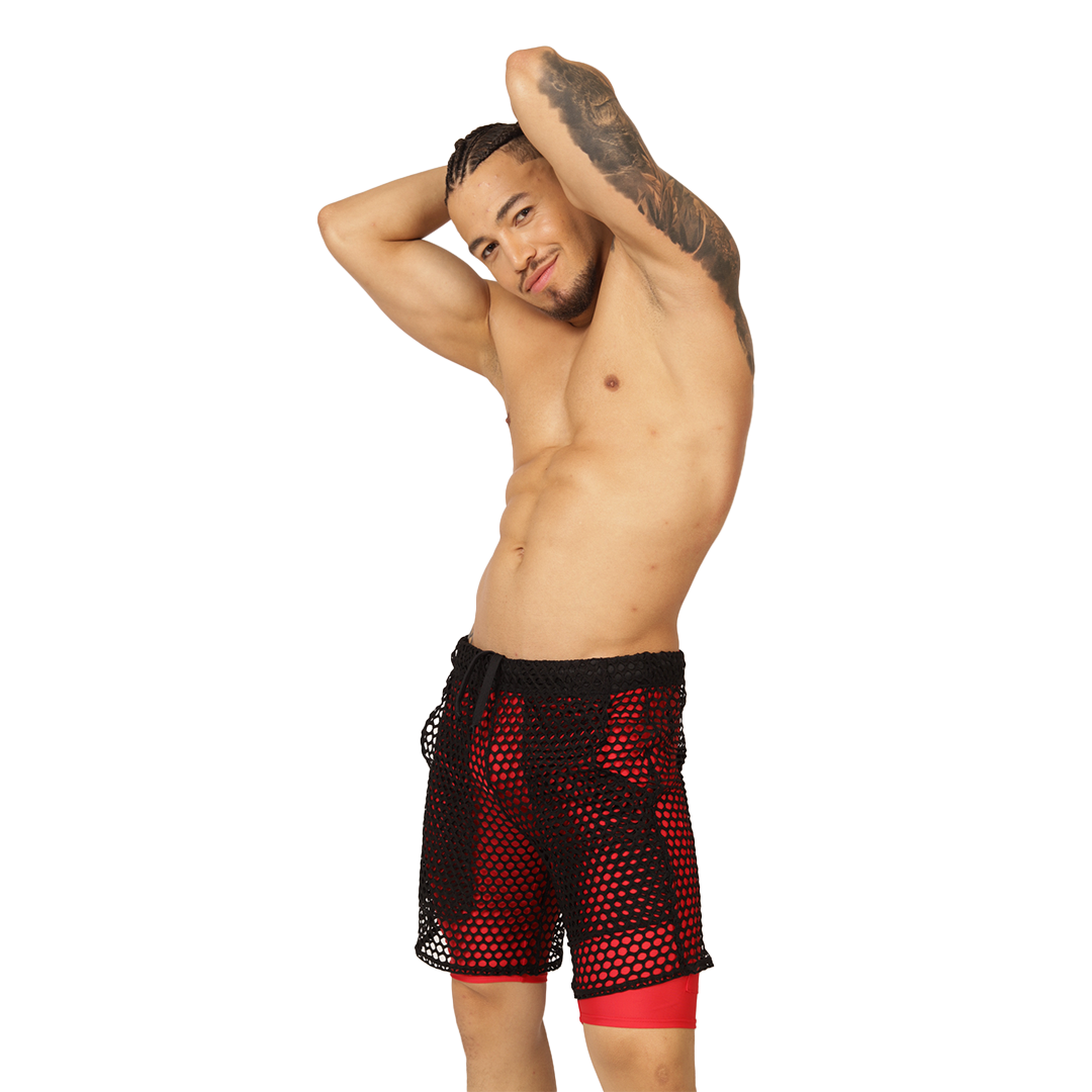 FRESH RED SHORT - Brief Masculino Audaz con Pretina Contraste