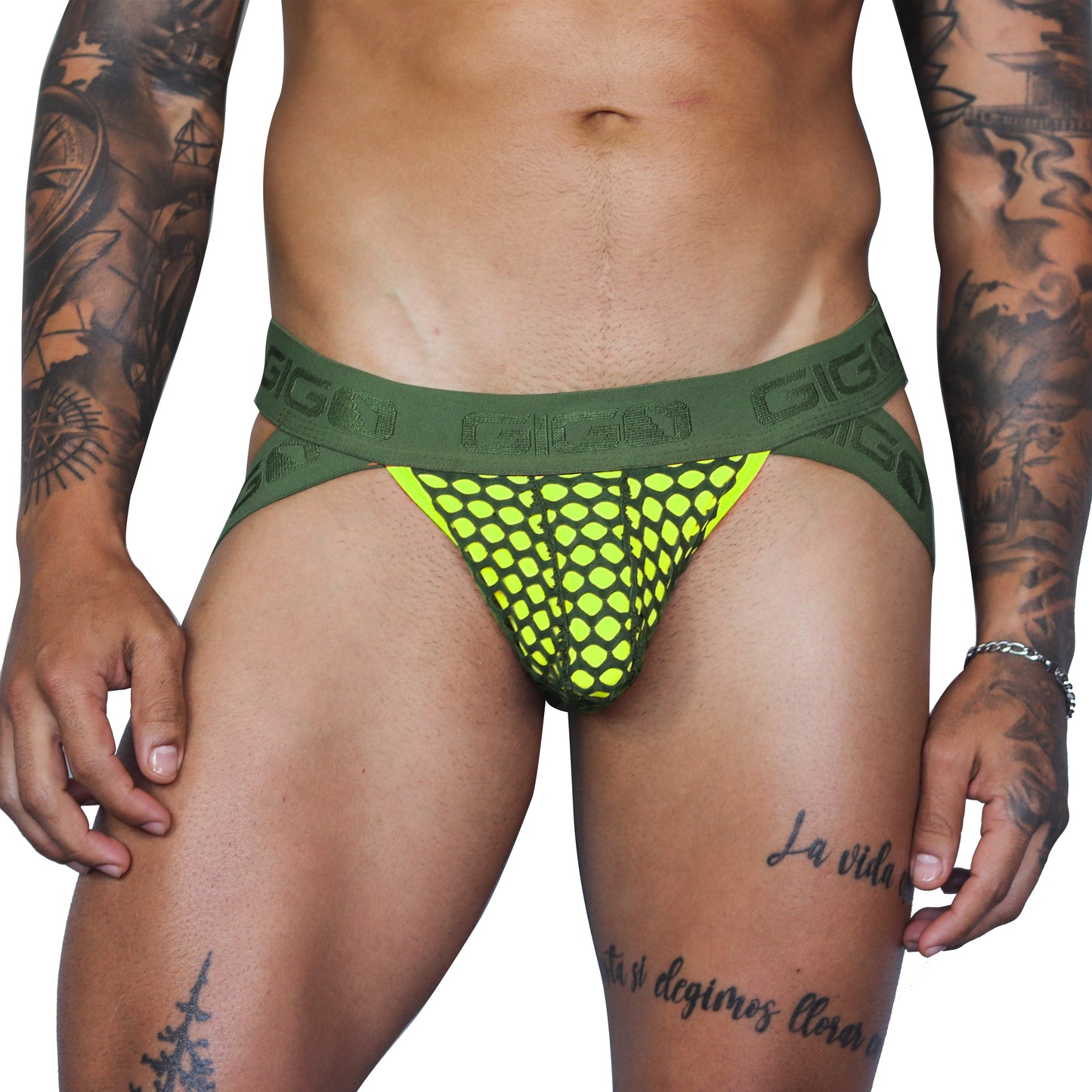FRESH YELLOW JOCKSTRAP - Jockstrap Masculino Sexy con Pretina Contraste
