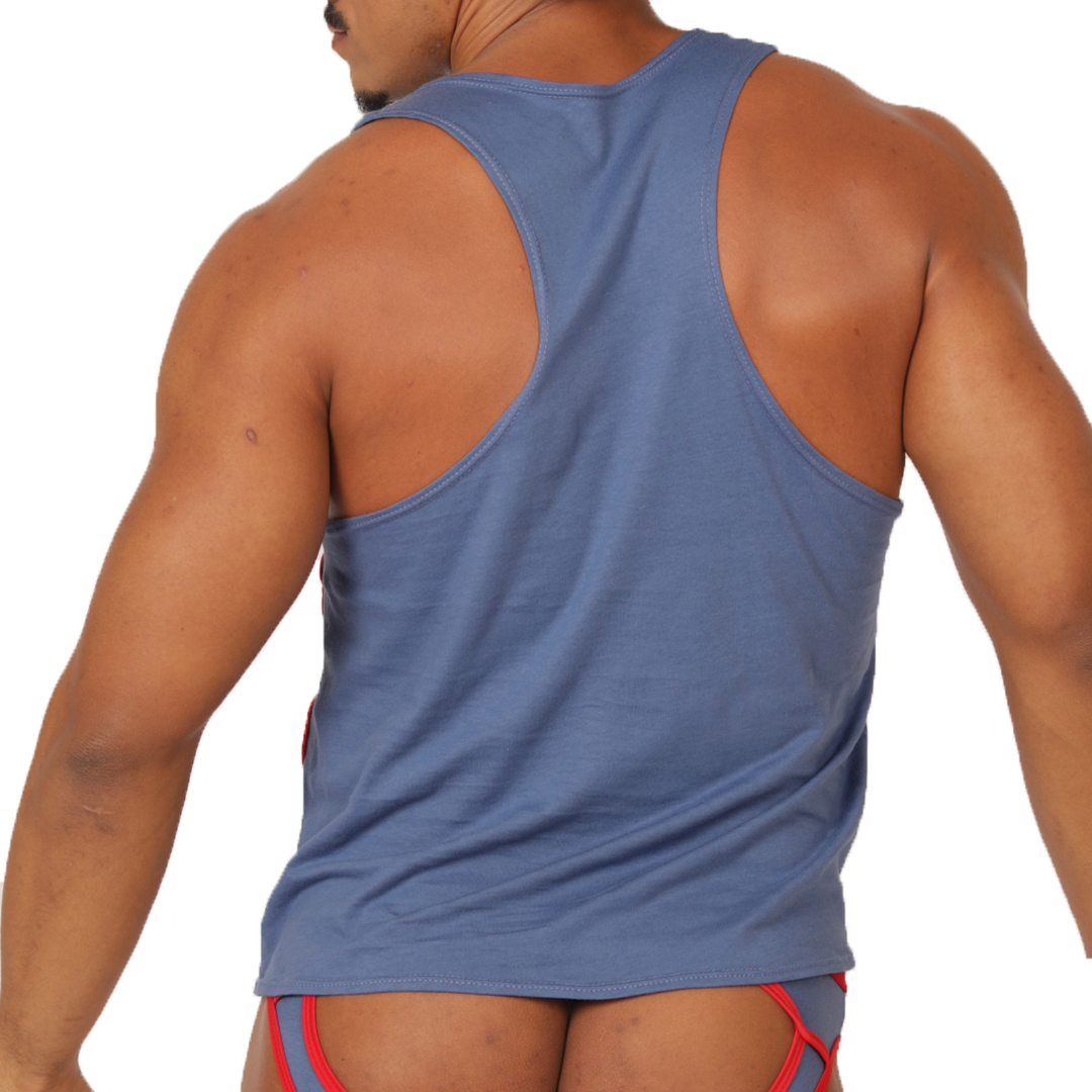 GAROTO BLUE TANK - Brief Masculino Audaz con Pretina Contraste
