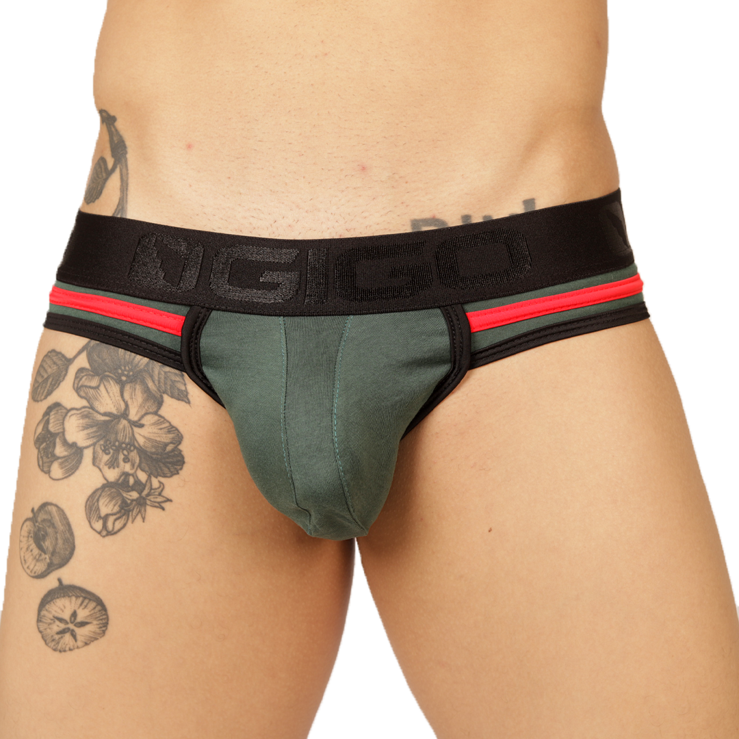 GAROTO GREEN BRIEF JOCK - Jockstrap Masculino Sexy con Pretina Contraste