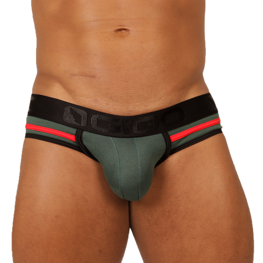 GAROTO GREEN BRIEF - Brief Masculino Audaz con Pretina Contraste