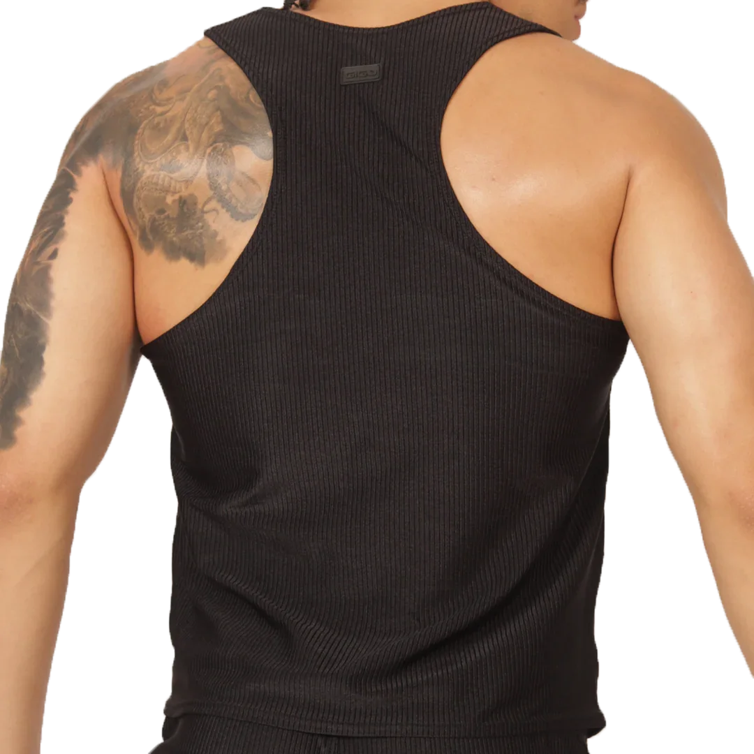 GLOW BLACK TANK - Gigo Underwear Colombia
