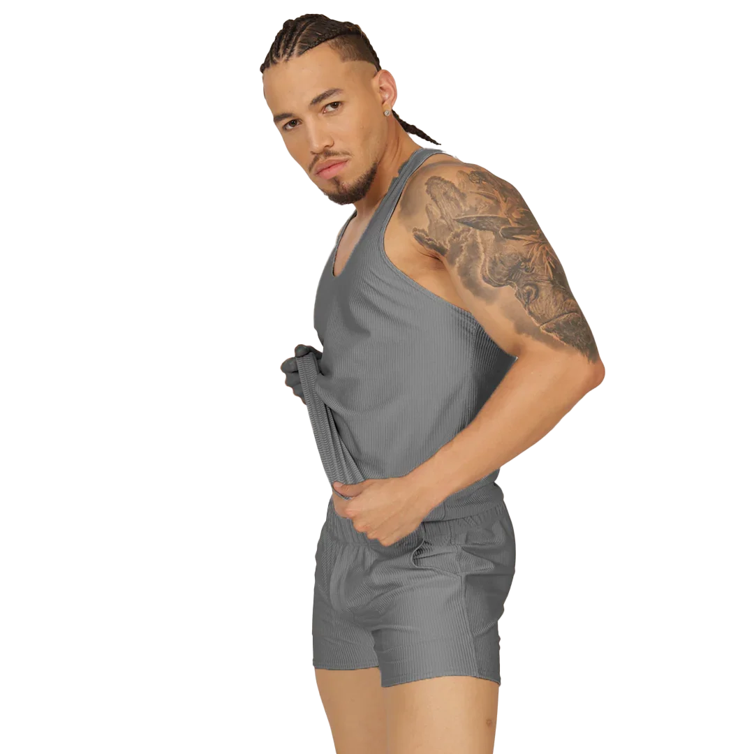 GLOW GRAY TANK - Gigo Underwear Colombia