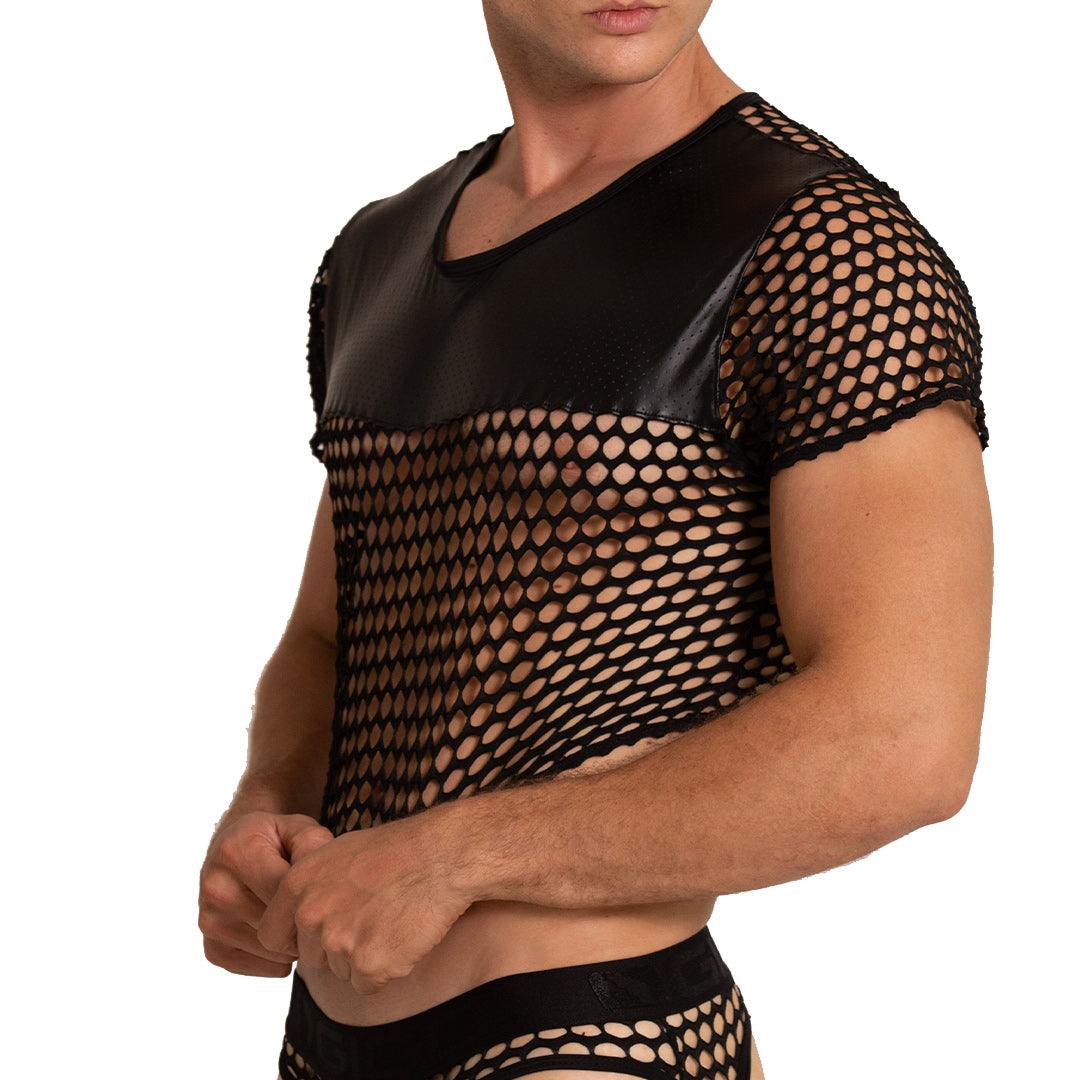 HOLE BLACK CROOP TOP - Gigo Underwear Colombia