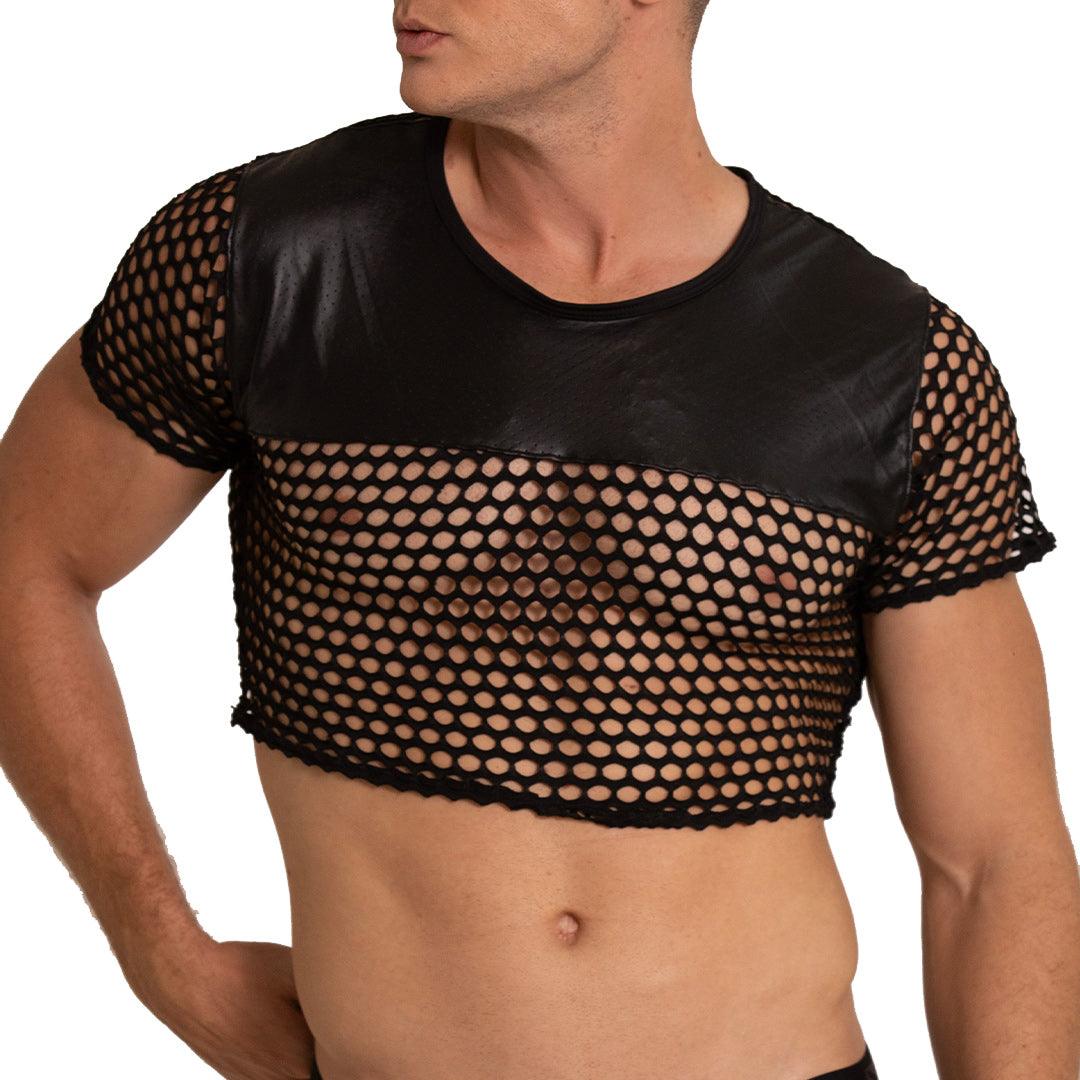 HOLE BLACK CROOP TOP - Gigo Underwear Colombia