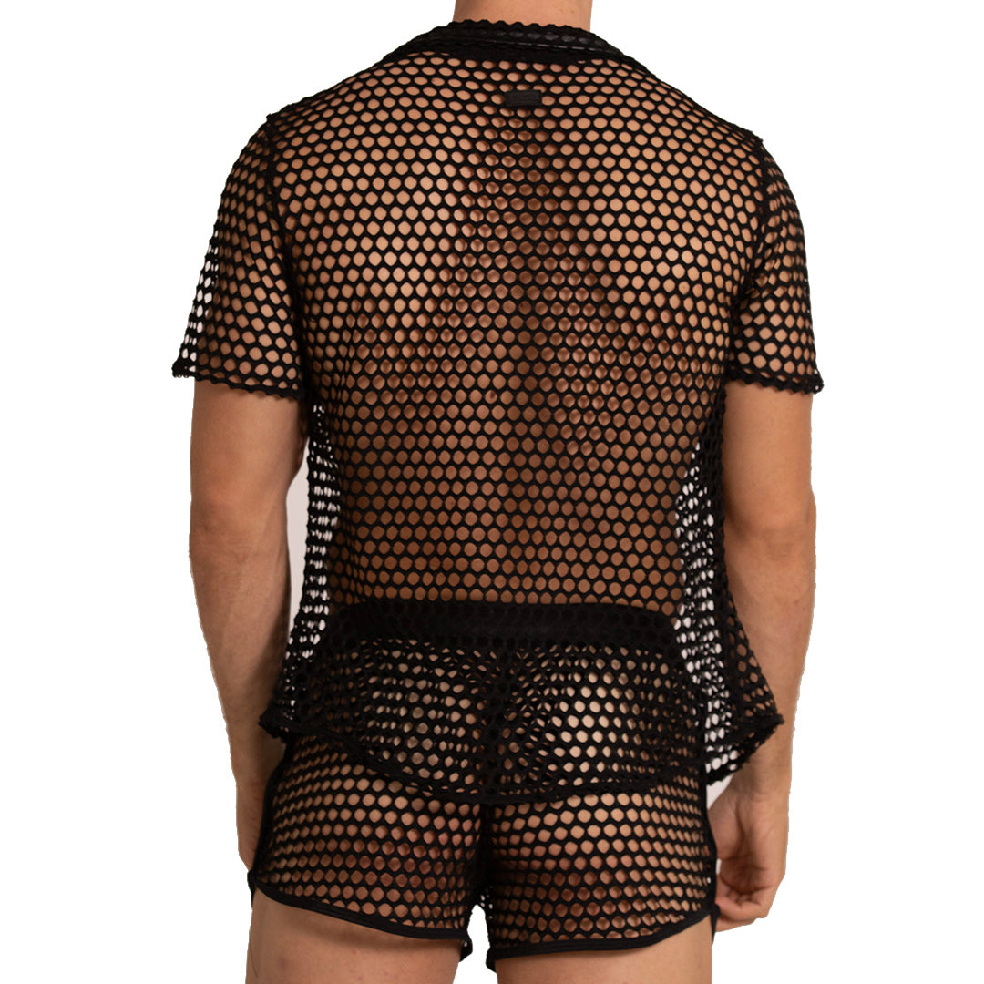 Hole Black Shirt vista posterior de Gigo Underwear