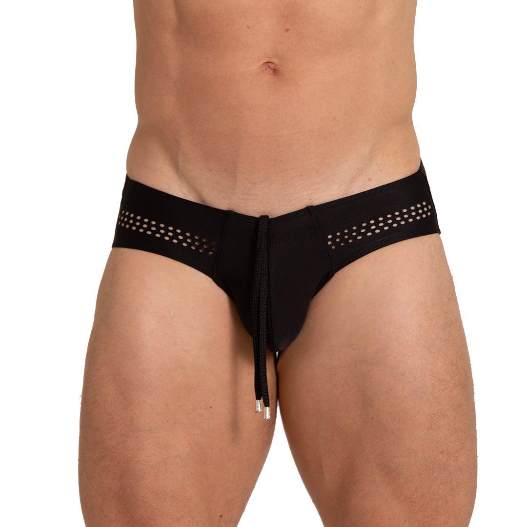 HOLE BLACK SWIM BRIEF - Gigo Underwear Colombia
