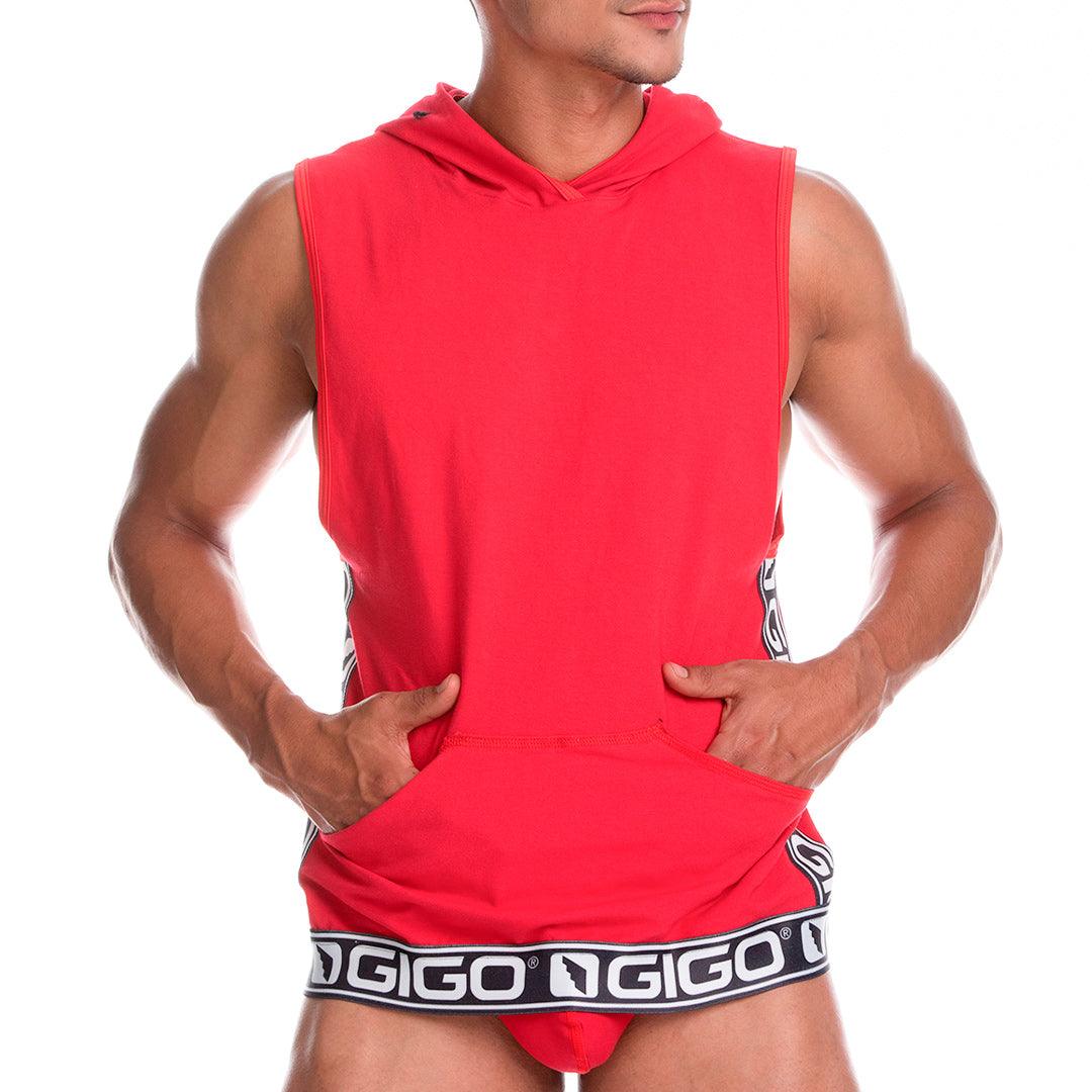 ID RED HOODY TSHIRT - Gigo Underwear Colombia
