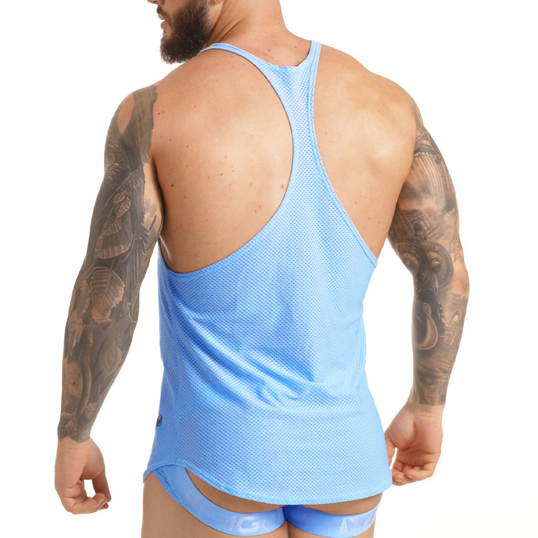 Insuperable Blue Tank vista posterior de Gigo Underwear