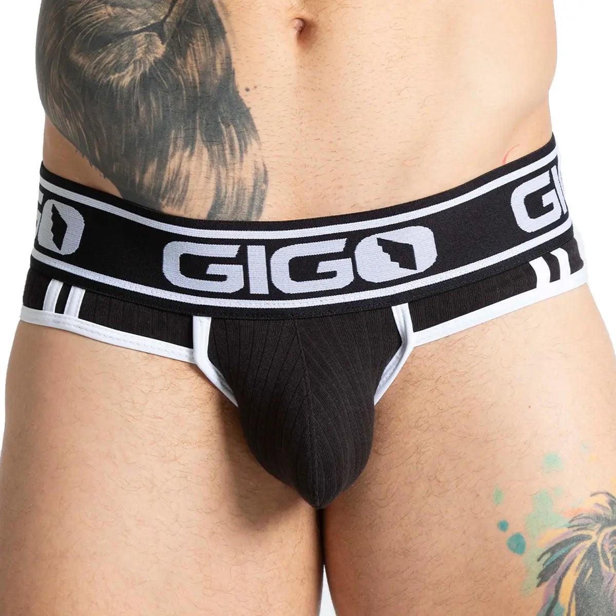 KHANAL BLACK BRIEF JOCK - Gigo Underwear Colombia