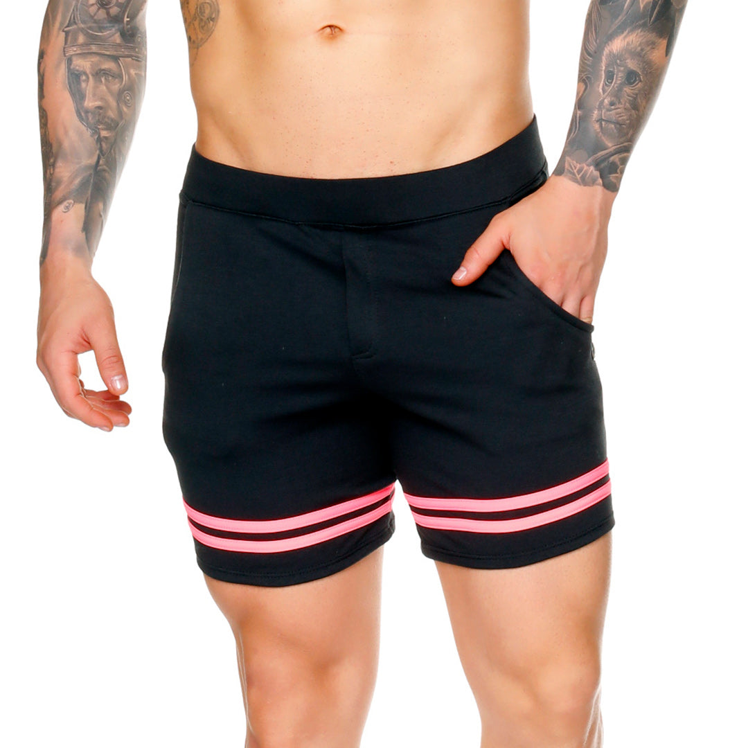 MEDIEVAL CANDY SHORT - Pantaloneta corta negra para hombres