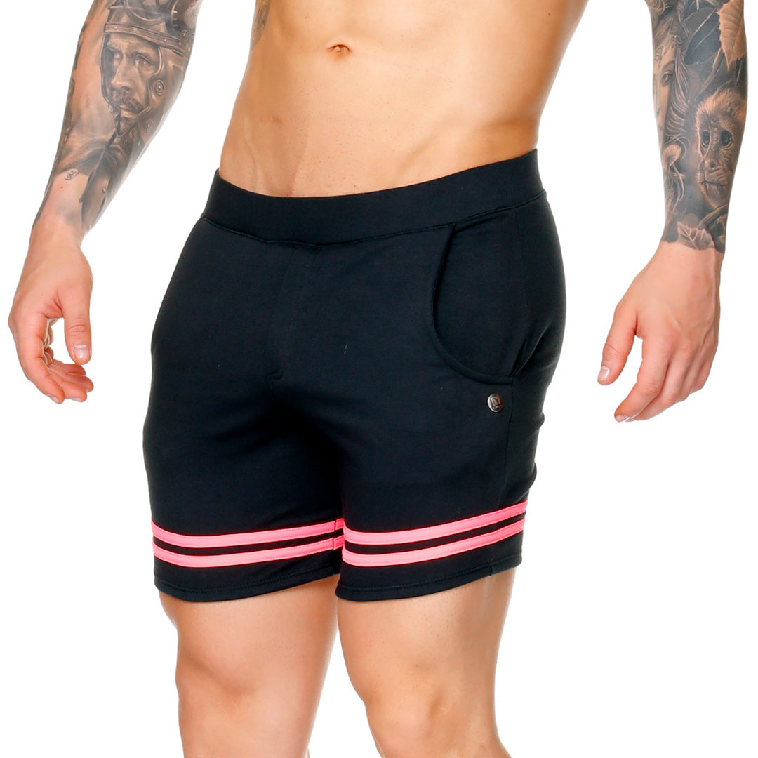 MEDIEVAL CANDY SHORT - Pantaloneta corta negra para hombres
